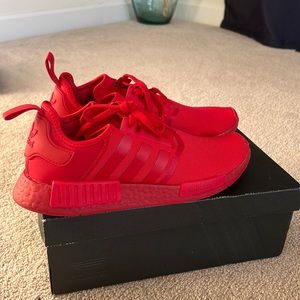 NMD R1 All Red Adidas (Slightly worn) Size 11